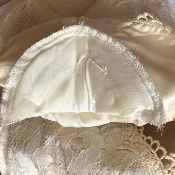 VINTAGE lace top Taffeta lined skirt dress - Picture 11 of 11